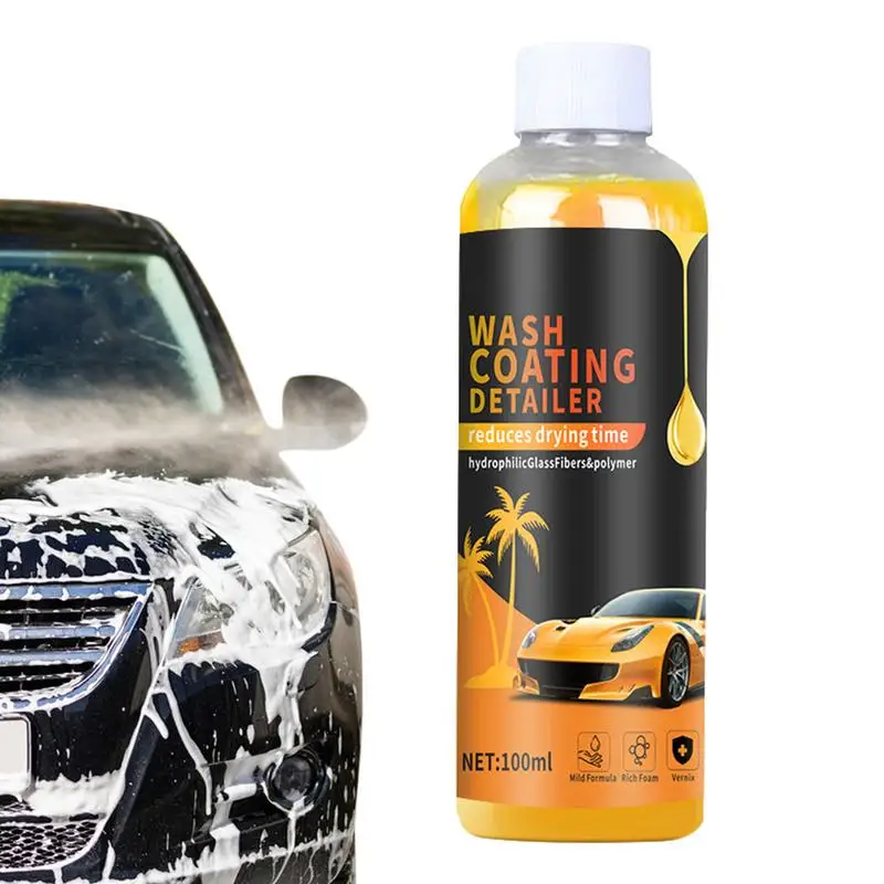 Detailing Coating Spray Wax 100ml Car Wash Coating Detailer Cleaning Car Shampoo Snow Foam Automotive Shampoo Car Wash Supplies