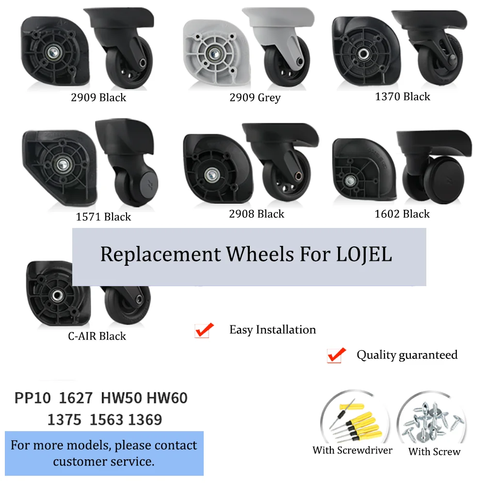 Suitable For Lojel Suitcase Wheel 2909 Trolley Case Roller 1571 Pulley 1602 Password Box Wheel 1370 Replacement Rollers Parts