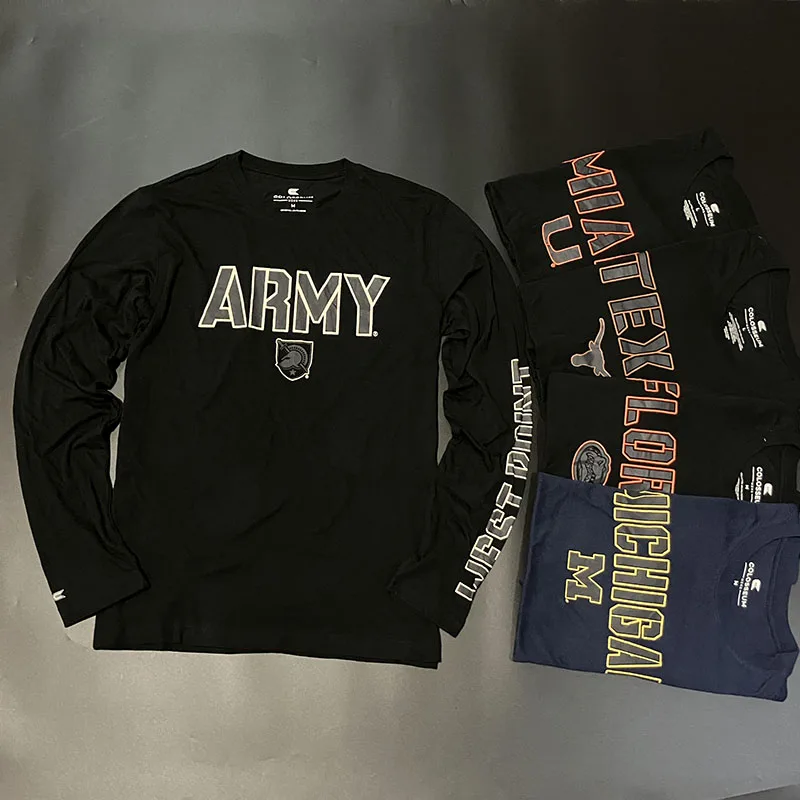 Cseta de Manga Longa NCAA com Corte Solto, Estampa Fina, Confortável e ia, Gola Redonda, Roupa para Jogos de Basquete, ...