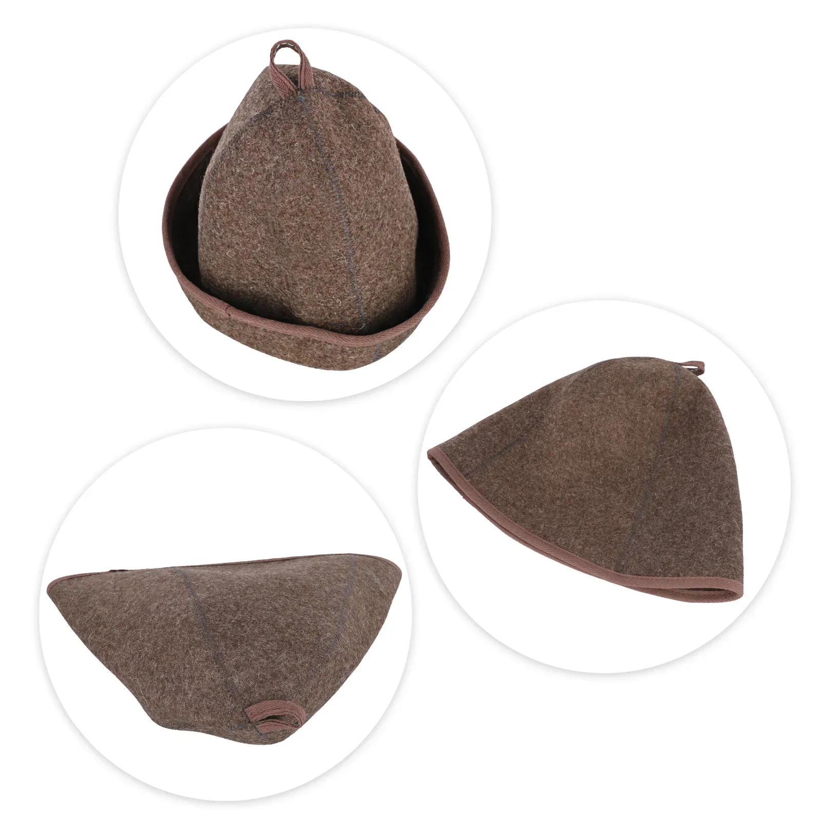 Felt Sauna Cap 3mm Thick Heat Resistant Portable Shower Cap For Men Women Bathroom Water Absorption Felt Sauna Cap