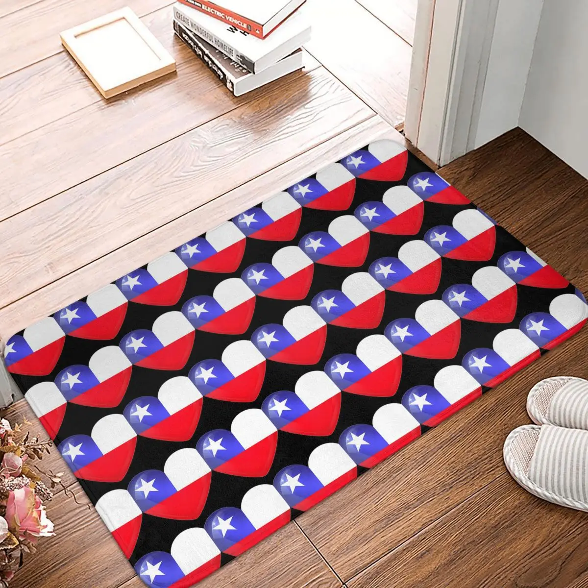 Chilean Flag Love Chile Non-slip Doormat Floor Mat Carpet Rug for Kitchen Entrance Home Bathroom Living room Footpad Mats