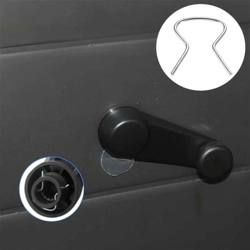 30pcs Car Window Handle Crank Fixing Clips, Easy-to-Install Metal Door and Window Handle Regulator Clamps, for Most Vehicles