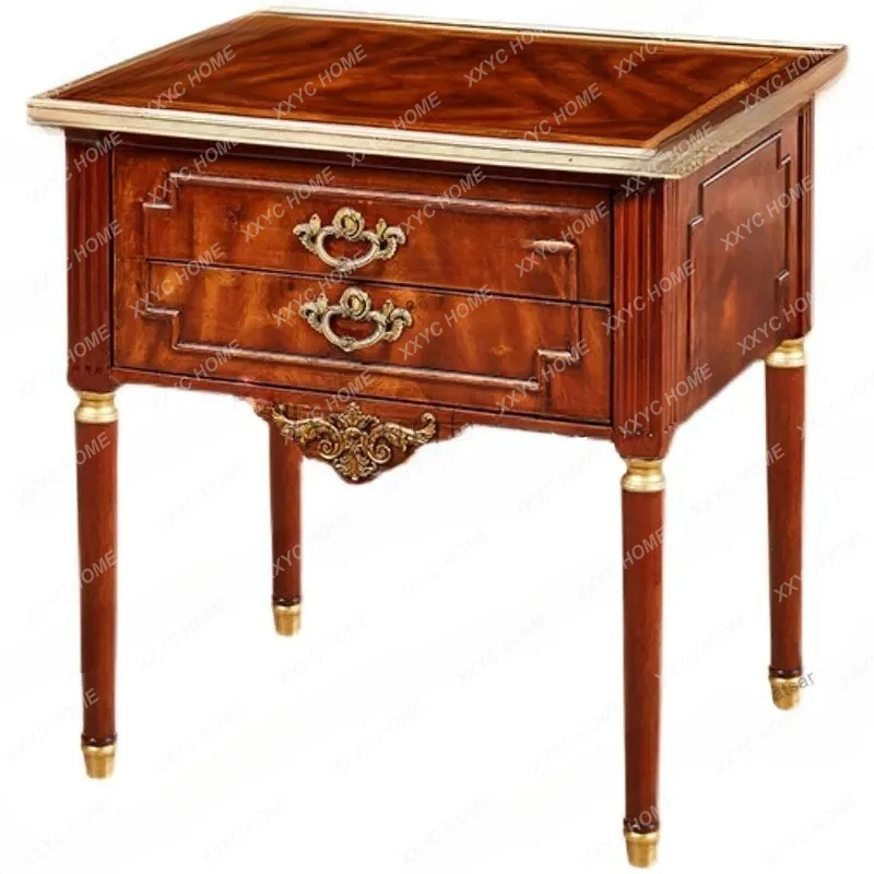 XX English neo-classical corner table mahogany solid wood vintage sofa side table