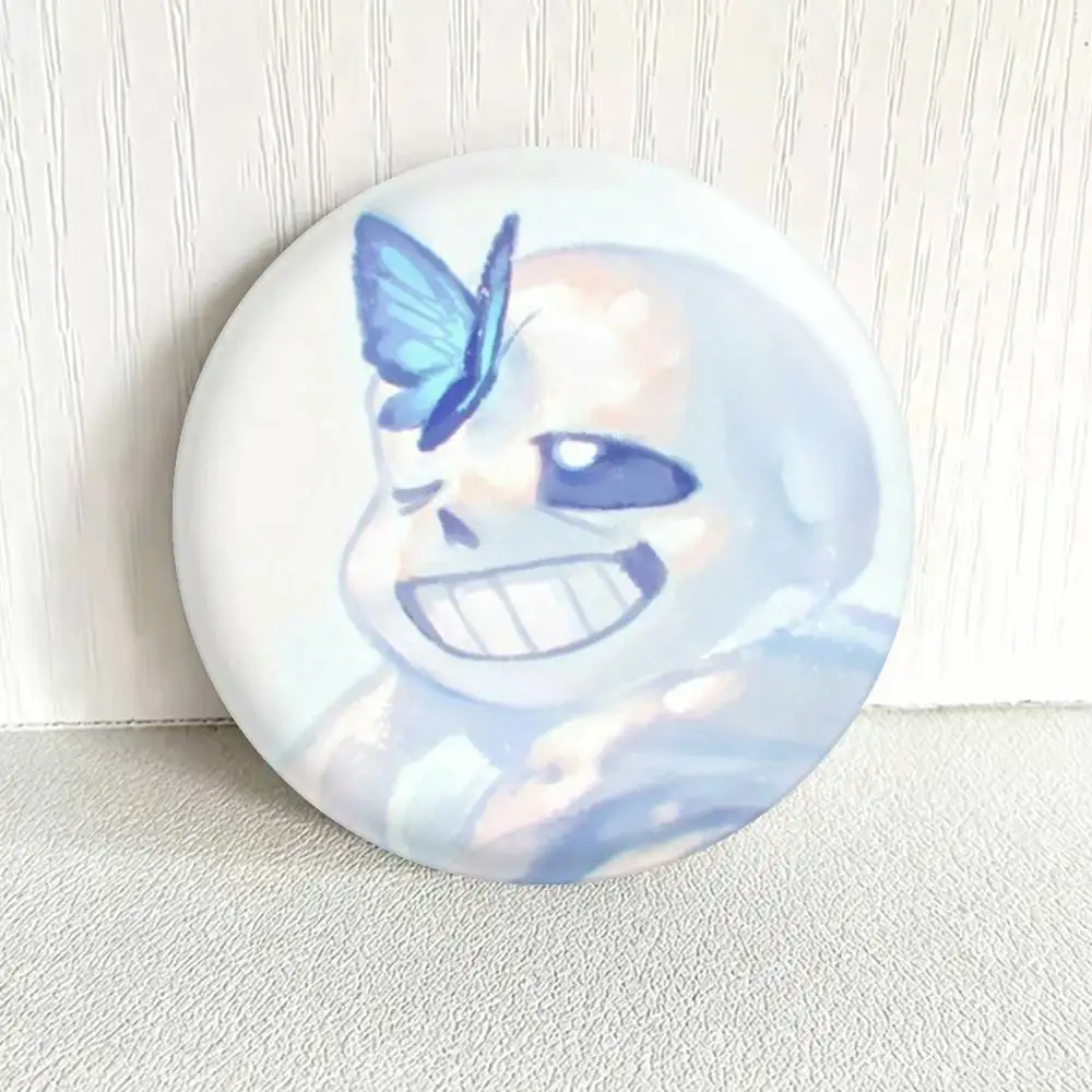 S-Sans U-Undertale Game   Laser Badge Creative Pins Brooch for Bag Clothes Hat Decor Gifts Fans Collect