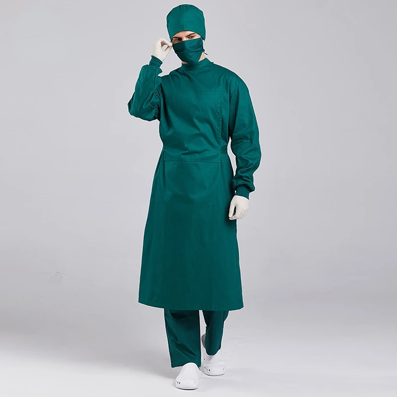 Surgical gown cotton surgical clothes coat operating room disposable protective coveralls surgery hospital medical work clothes