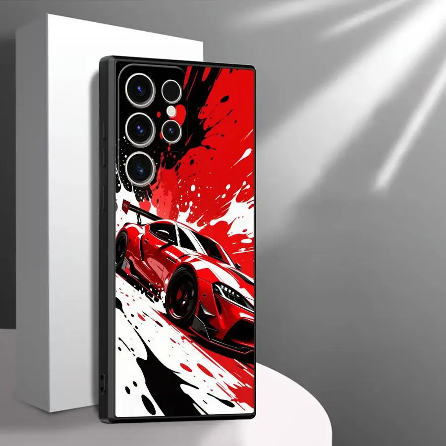 Case for Samsung Galaxy S26 Ultra S25 Plus S20 FE Note 20 10 S21 S22 S24 S23 Phone Cover JDM Sport Car view 3