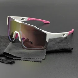 2024 Polarized Cycling Glasses Men Women Rimless Running Racing Road Bike Goggles Male Bicycle Sunglasses Male Cyclist Lenses