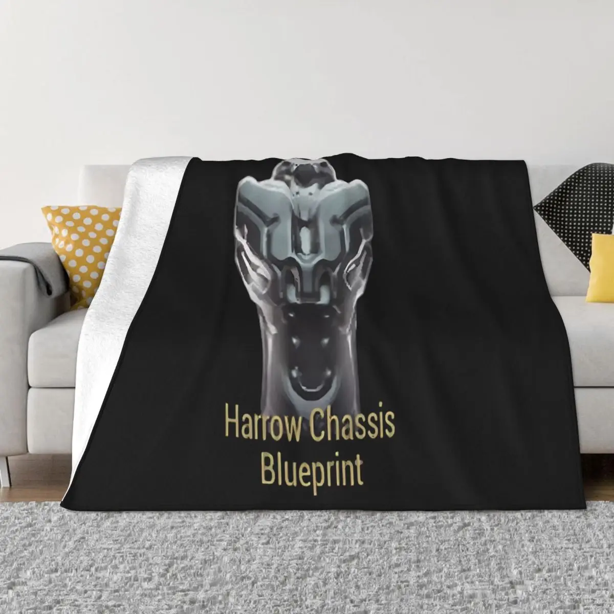 Harrow Chassis Blueprint Warframe Meme Anime Blankets Throw Blanket Custom Blanket Personalized Throw Blanket