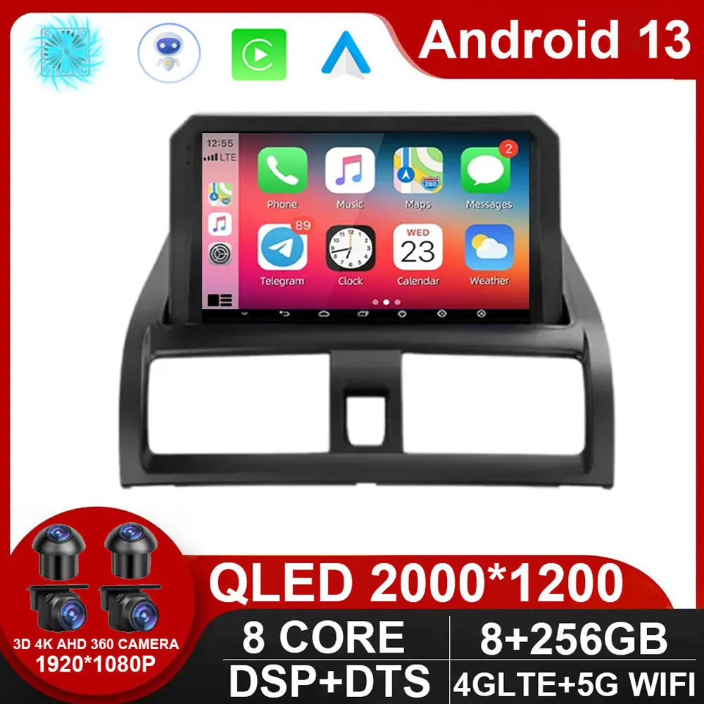 Car Radio For Honda Accord 7 VII 2002 - 2008 Navigation GPS Wireless Android 13 Auto HDR Stereo Bluetooth Carplay 5G Wifi NO DVD