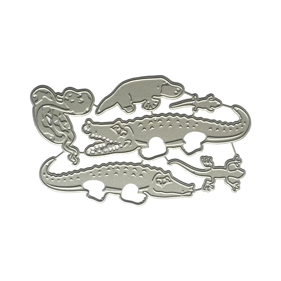 Alligator crocodile cayman crocodilian Scrapbooking Cutting Dies clearance DIY Paper gift Card Making metal craft Album