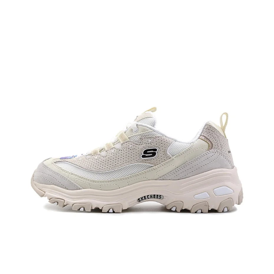 Skechers D'Lites 1.0 Mesh Cushioning Breathable Cushioning Breathable Low top Casual Shoes Women's White 13147-OFWT