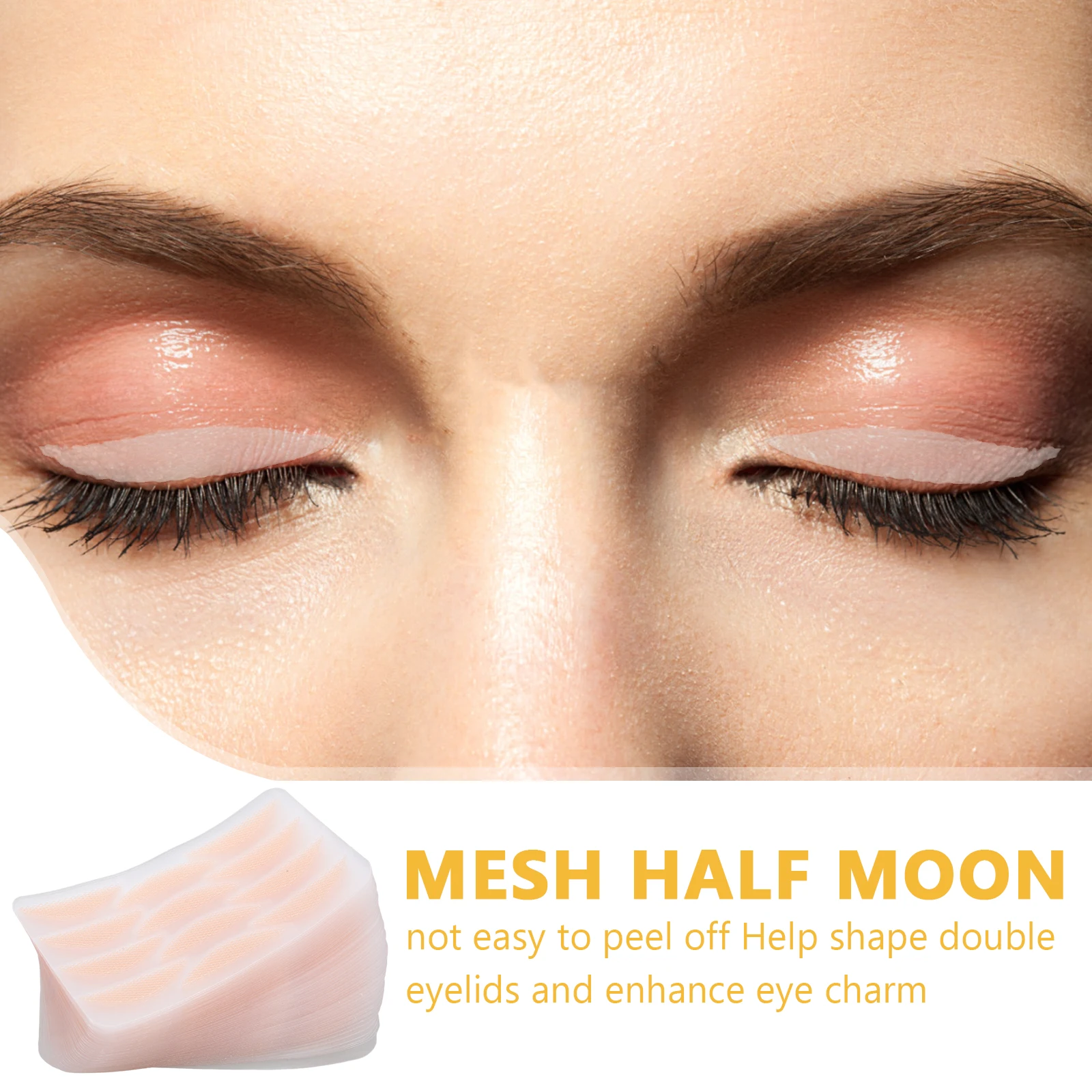 

50 Sheets Double Eyelid Stickers Lace Mesh Shape Invisible Tapes Long Lasting Natural Effect Makeup Supplies Eyelid