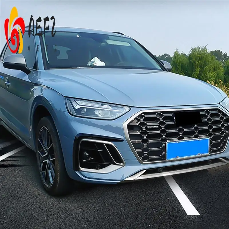 

AEF2-1Pair Front Bumper Air Knife Trim Fog Light Eyebrow For Q5 RS SQ5 2020-2024 Fog Lamp Splitter Spoiler Fangs Cover
