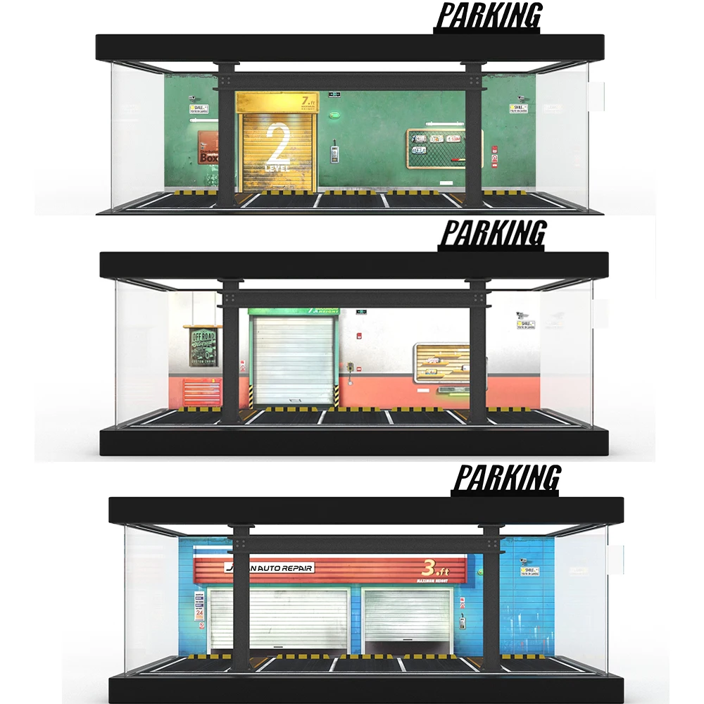 

Миниатюрная модель гаража на 5 автомобилей в масштабе 1/64, из сплава, для хранения и демонстрации моделей автомобилей