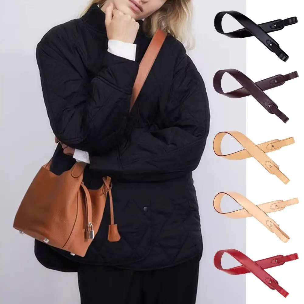 

Fashion Cow Leather Leather Bag Straps Solid Color PU Leather Shoulder Bag Strap Adjustable Replacement Straps Purse Handle