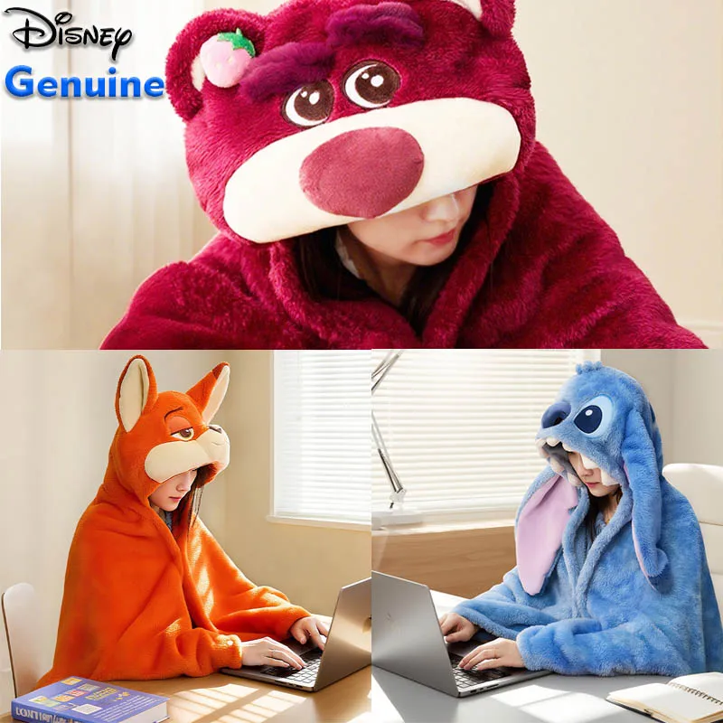 

Disney Authentic Zootopia Plush Cape Blanket - Judy & Nick Double-Sided Fleece Wrap - Cozy Shawl Gift For Adults Kids