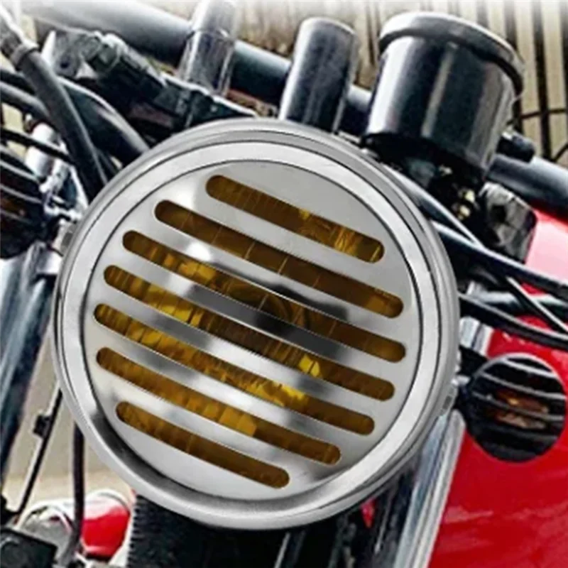 

Lasting For Honda Yamaha Gn125/Cg125 Modified Retro Universal Motorcycle 12V Black Shell Front Retro Round Headlight