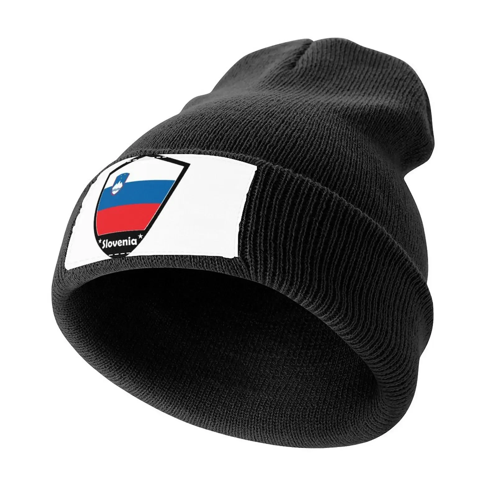 

Slovenia Flag Badge Knitted Cap Visor Hat Man Luxury cute For Girls Men's