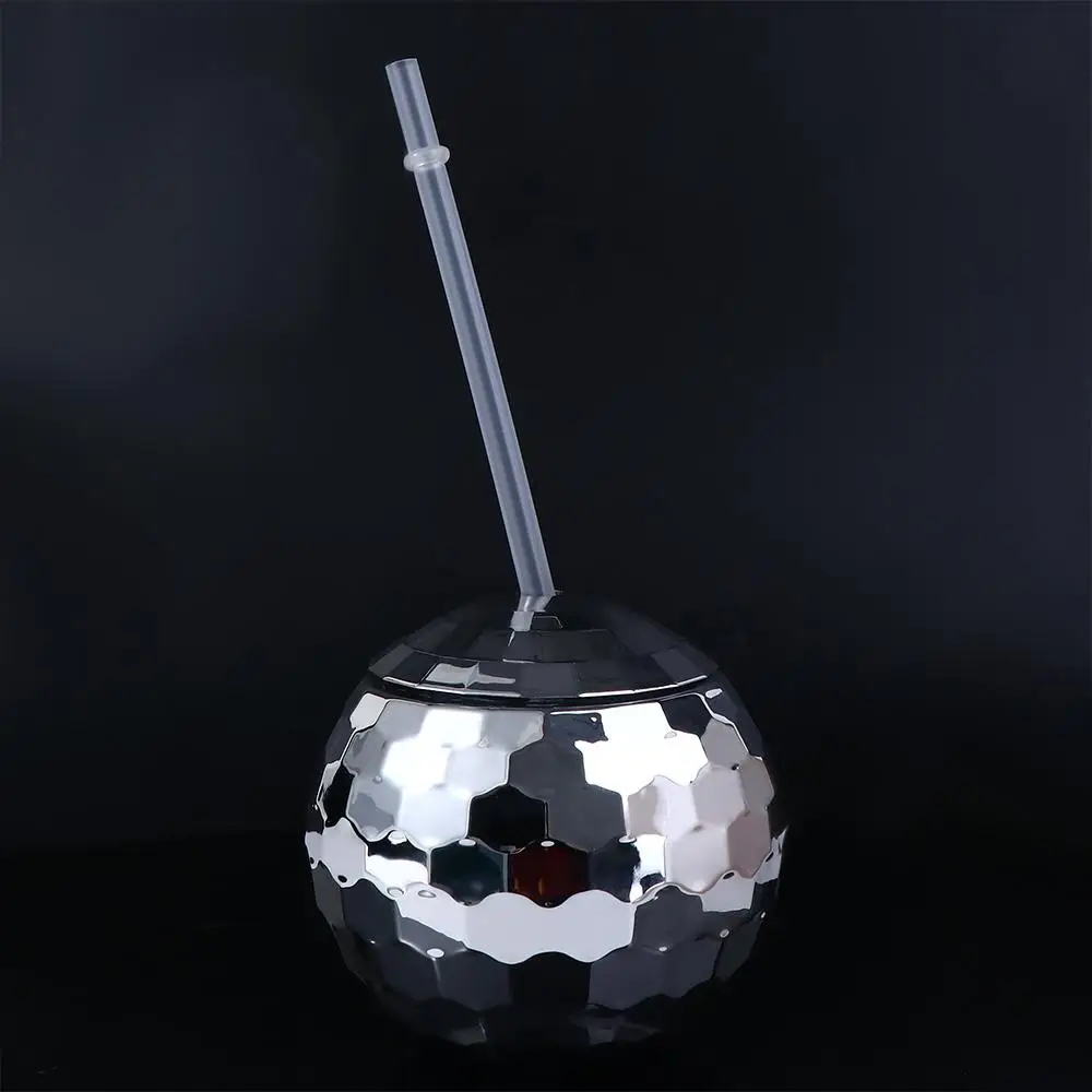 Drink Sparkly with Straw Flashlight Cocktail Bar Tools Wine Goblets Disco Ball Cup