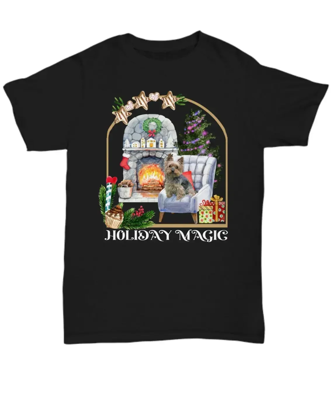 

Yorkie Puppy Yorkshire Terrier Dog Owners Holiday Gift T-Shirt 100% Cotton O-Neck Short Sleeve Casual Mens T-shirt Size S-3XL