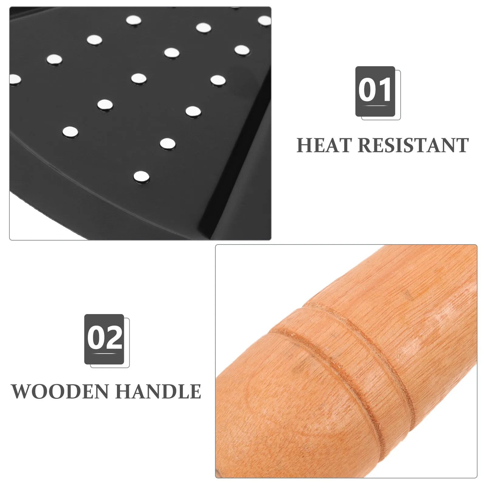 

2Pcs Heat Resistant Insulation Pad Wooden Handle Pan Anti-Scalding Kitchen Bbq Protection Gas Induction Cooker Coffee Coffee