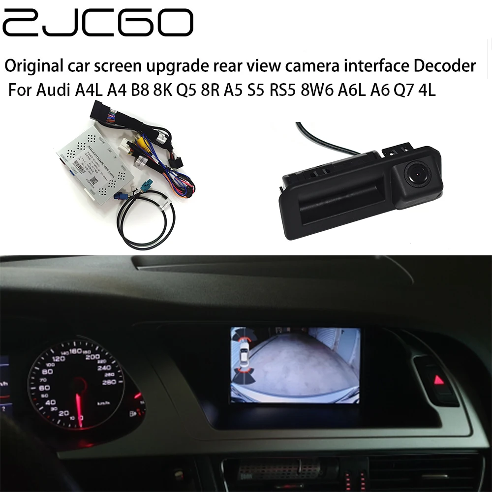 ZJCGO Car Rear Reverse Bakcup Camera Auto Digital Decoder Box Interface Adapter For Audi A4L A4 B8 8K Q5 8R A5 S5 RS5 8W6 A6L A6