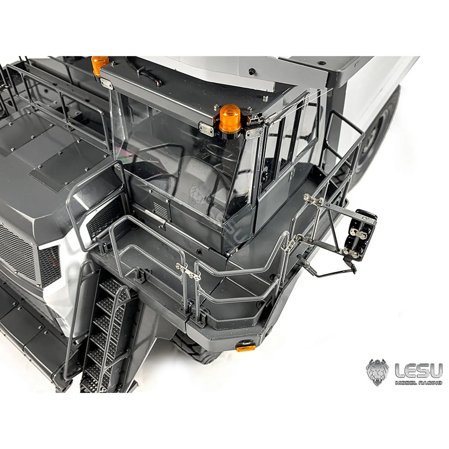 Metal 1/16 LESU Aoue R100E Hydraulic RC Mining Truck Radio Control Painted Finished Dumper Cars Machinery Toys for Boys TH23382