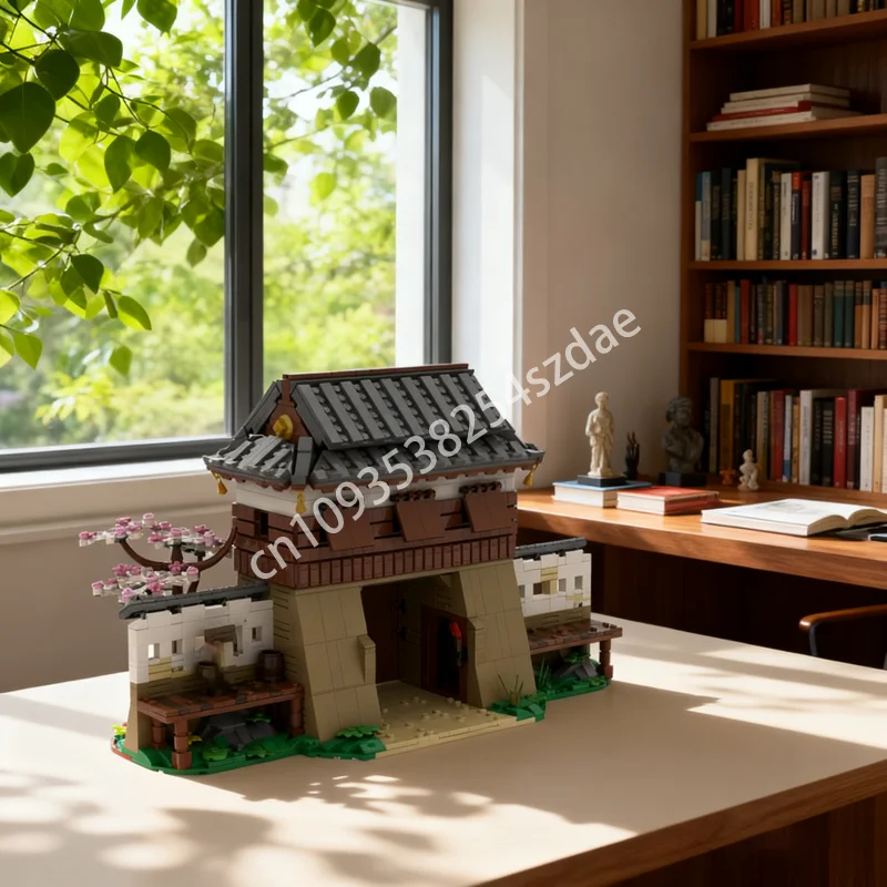 1603 قطعة MOC الساموراي تاون بوابات 2 قلعة نموذج اللبنات العمارة لتقوم بها بنفسك فكرة التعليم اللعب الطوب هدية الكريسماس للأطفال #1