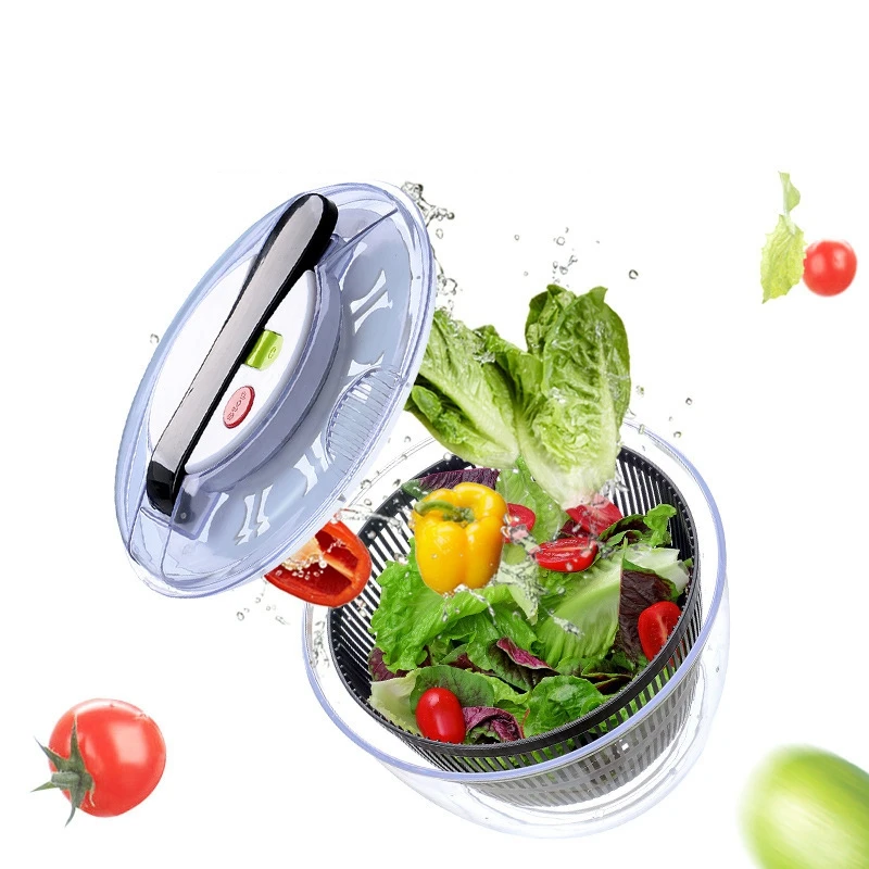 Vegetable Dehydrator, Salad Slinger, Quick And Convenient Multi-Purpose Drain Basket, Pasta And French Fries Turntable