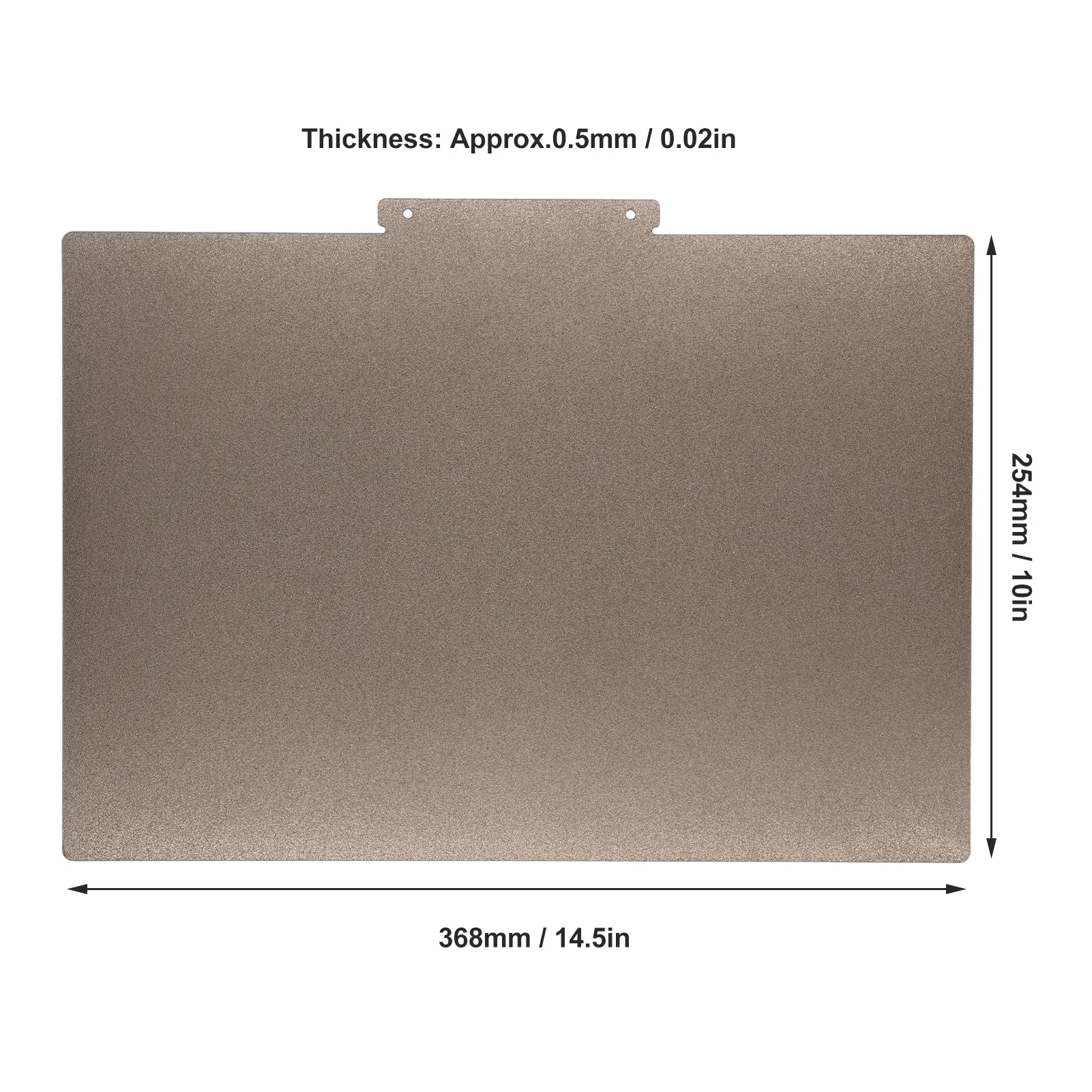 3D プリンタビルドプレート 254x368MM 0.5MM 厚さの両面印刷ボード Raise3d E2 両面印刷用