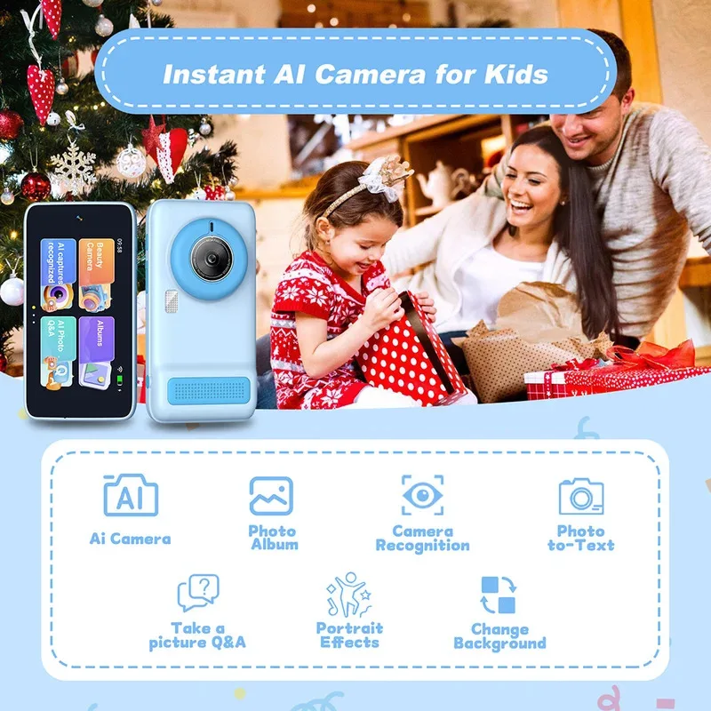 NEW Kids Smart AI Learning Camera Educational Toys with Photo Recognition & Knowledge Encyclopedia Brithday Gifts for Age 3-12