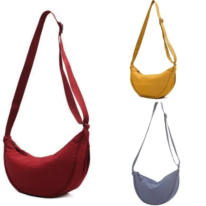 

Nylon Crossbody Bag for Women 2021 New Japanese Network Red INS Lightweight Small Body Underarm Bag Simple Dumpling Bag