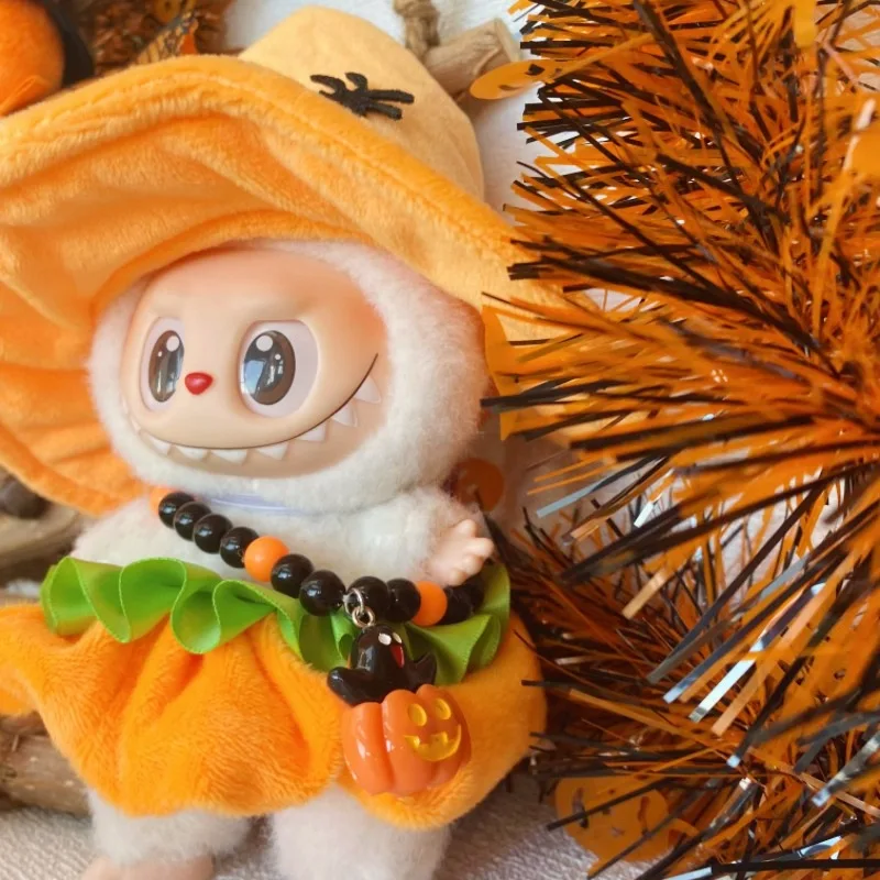 17 センチメートルラブブハロウィンカボチャドレスベルベット帽子衣装 1.0 3.0 世代ビニールフィギュア服のみ人形は含まれません
