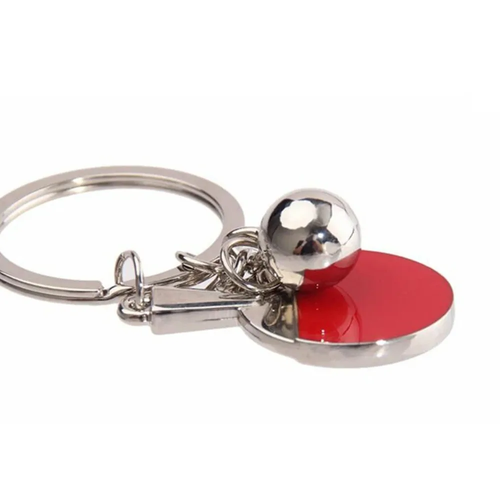 Mini Pingpong Bat Ball Keychain Zinc Alloy Keychain Mini Pingpong Bat Keyring Creative Jewelry Gifts Table Tennis Key Chain