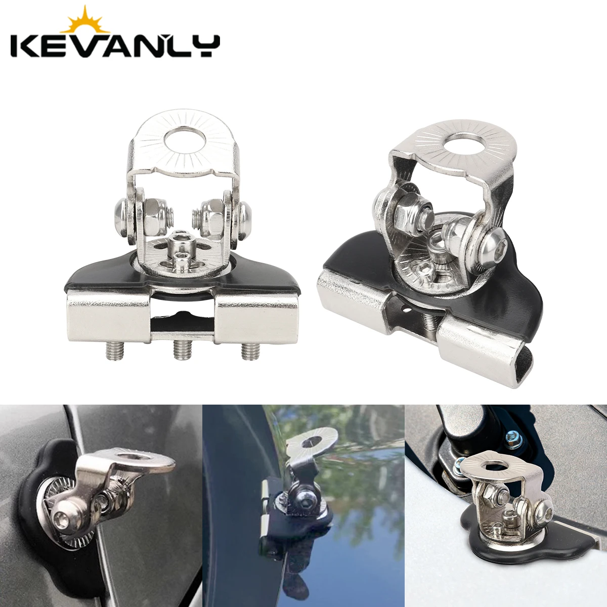 2pcs/set Car Mount Work Light Bracket Clamp Stainless Steel Pillar Hood Work Light Bar Holder Off Road 4x4 Accessories Universal