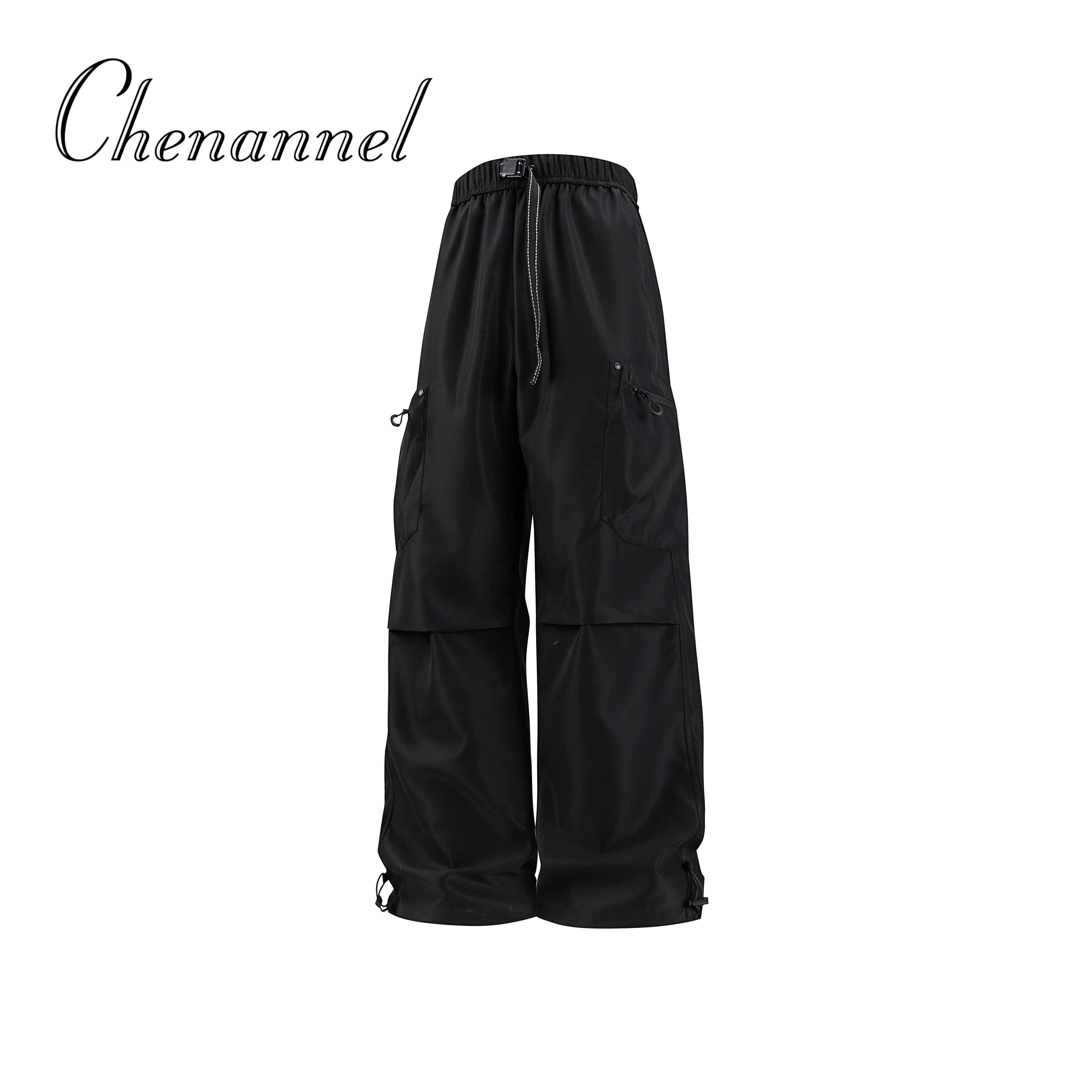 

Men's workwear pants for spring and autumn men's drawstring straight leg casual windbreaker pants outdoor sports long pants