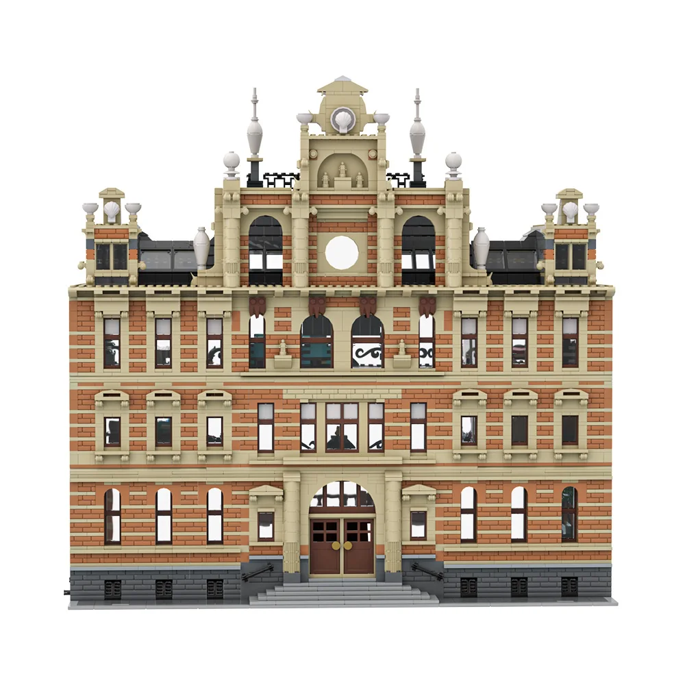 

MOC Амстердам Droogbak Building Block Модульные кирпичи Модель игрушки Gfit