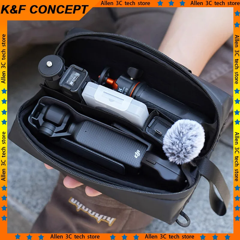 

Цифровая сумка для хранения K&F CONCEPT для DJI Pocket 3, органайзер для электронных аксессуаров, дорожный портативный чехол для зарядных устройств, кабели для передачи данных