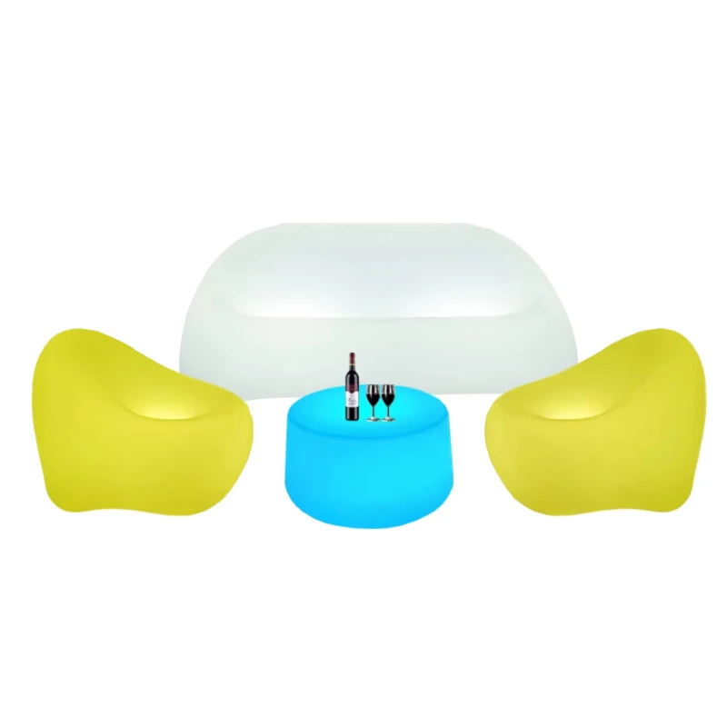 

Creative luminous sofa chair combination casual outdoor coffee table bar table