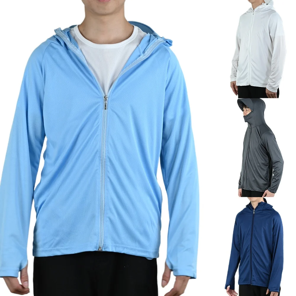 

Summer UPF 50+ UV Sun Protection Skin Coats Men Ultra-Light Sportswear Hooded Outwear Man Windbreaker Plus Size Casual Jackets