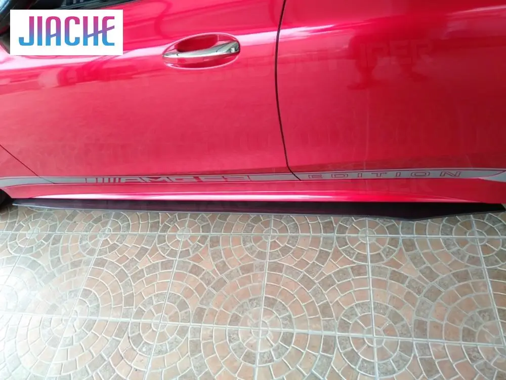 JIACHE Carbon Fiber Car Bumper Side Skirts Apron Spoiler for Mercedes Benz CLS Class C257 CLS260 300 350 450 CLS53 For AMG 2019+