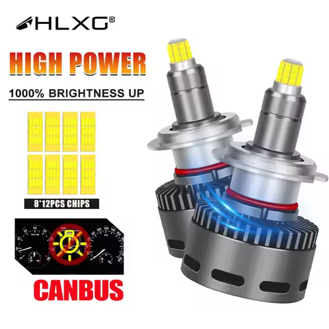 HLXG 360 H7 LED Car Headlight Canbus H11 H1 LED 9005 9006 HB3 HB4 9012 Hir2 H8 Turbo Auto Fog Lamp Bulb 6000K 4300K 8000K