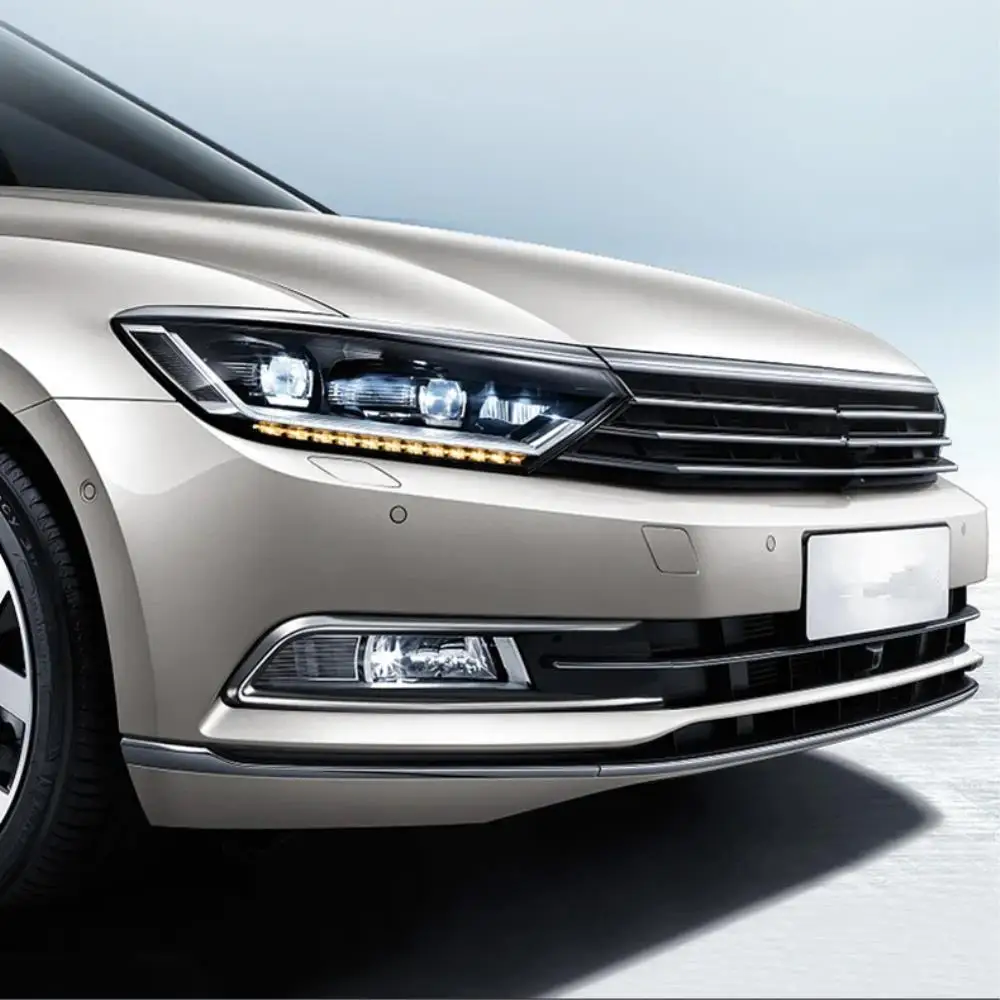 Car Upgrade For VW Passat B8 2017-2019 Chrome Front Fog Light Bright Strip Decorative Car Stickers Bumper