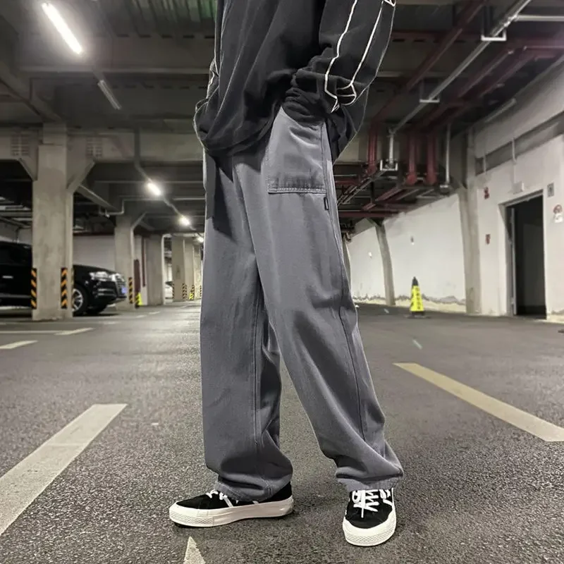 

Men's Casual Pants Fashion Pants Men's Loose Straight Wide Leg Men's Retro Cargo Pants for Men Autumn