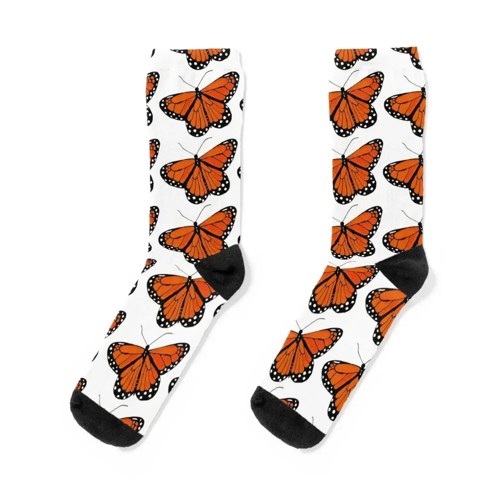 Orange wings, black stripes, and white dots Socks soccer anti-slip floor Girl'S Socks Men's