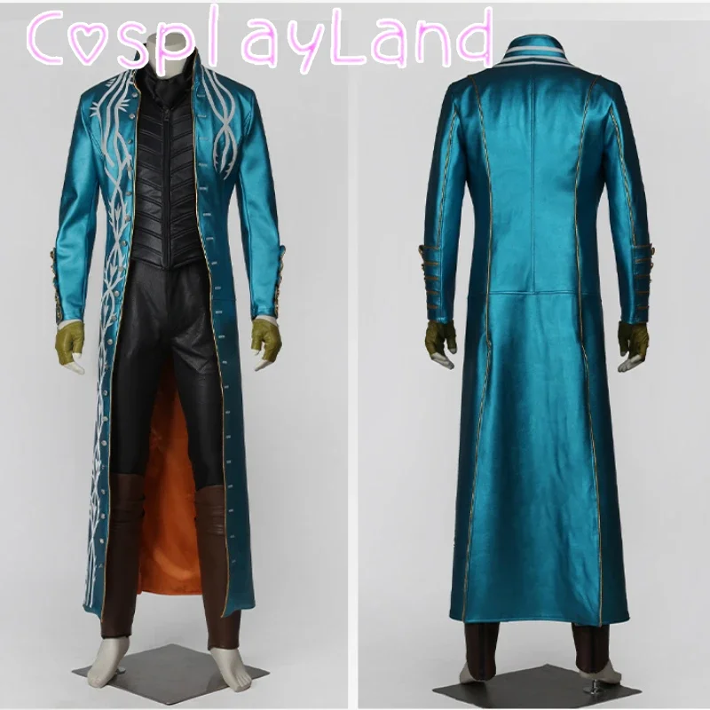 Game Virgil Cosplay Jacket Vest Cos Dante Ccosplay Costume Full Set and Individual Items Are Sold Custom Size Halloween Carnival