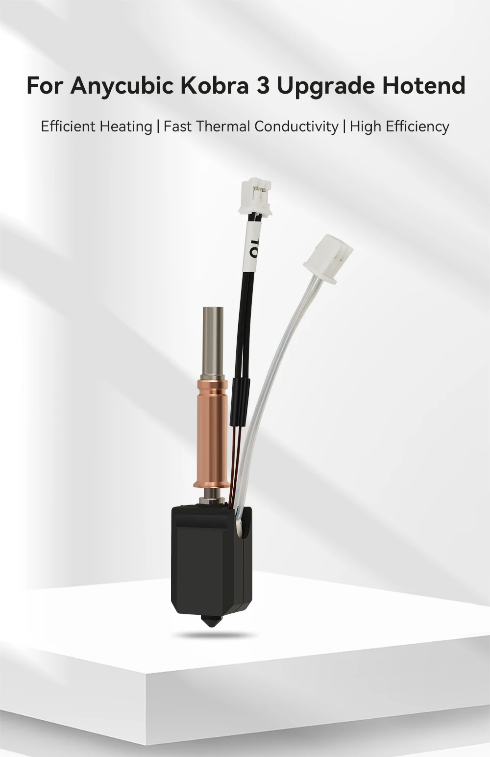 Nuevo hotend para Anycubic Kobra 3 v2/Kobra 3 v2 Combo actualización Hotend cerámica hotend impresora 3D boquilla de acero endurecido