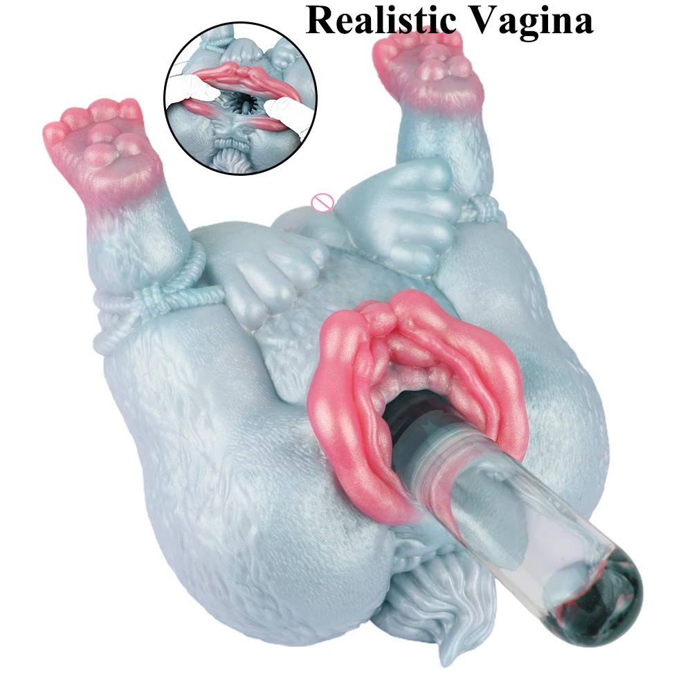 SMMQ Animal muslo y pie alienígena taza de masturbación silicona suave realista coño bolsillo masturbador de un solo canal para hombres juguete sexual