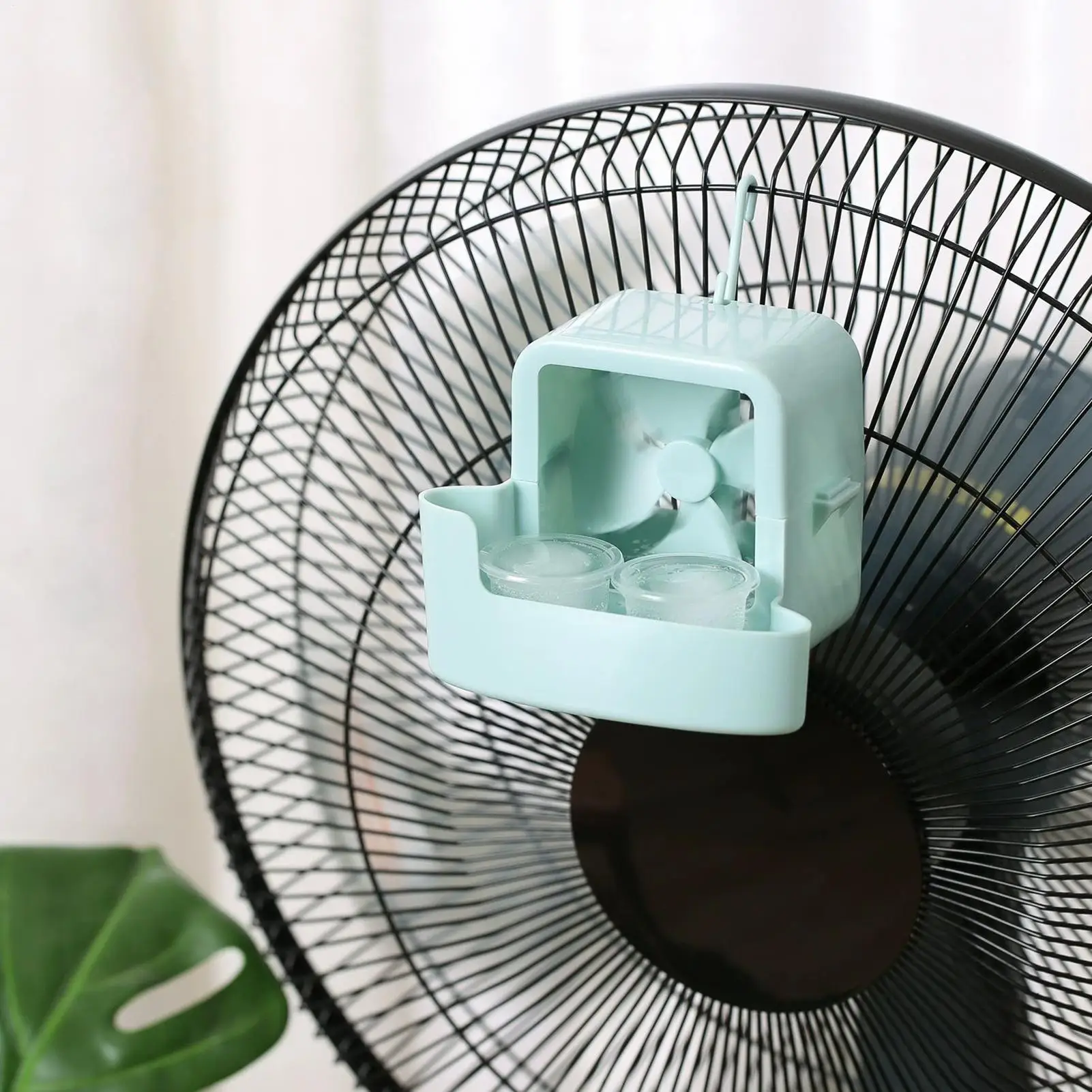 Fan Cooler Ice Box Hangable Fan Mist Cooling Adapter Portable Quick Cooling Floor Fan Non Perforated Fan Box For Summer