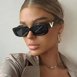 LONSY Vintage seyahat küçük dikdörtgen güneş gözlüğü erkekler kadınlar lüks marka tasarımcısı moda güneş gözlüğü kadın Gafas De Sol Mujer